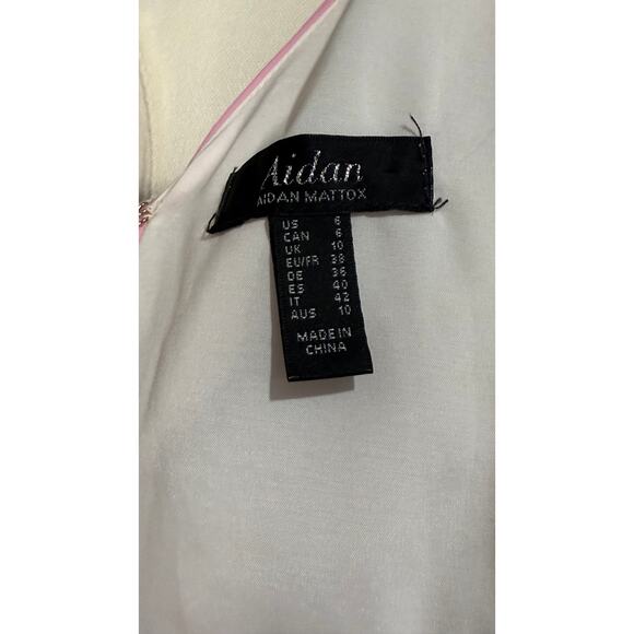 Aidan Mattox Women's Size 6 Pink Color Block‎ Tiered Maxi Dress - Picture 4 of 7